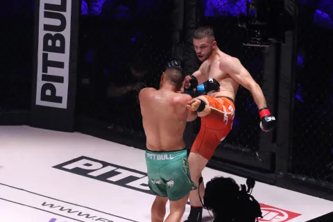 Osijek, 20. 06. 2026, Dvorana Gradski vrt. 32. FNC borilačka večer. Borna BilandžiĆ vs Emanuel Lupascu.snimio GOJKO MITIĆ