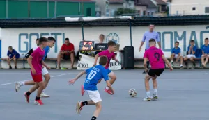 Osijek, 23. 6. 2026., Tri kornera penalPink Panteri - Osječki dečkimali nogomet; turnir; tri kornera penal; sport