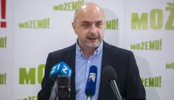 Zagreb, 02.02.2025. - Konferencija za medije stranke Možemo!, na kojoj je zastupnik u Europskom parlamentu Gordan Bosanac govorio o novim prilikama za financiranje priu&scaron;tivog stanovanja u Hrvatskoj i EU. Na fotografiji Gordan Bosanac. foto HINA/ Daniel KASAP/ dk