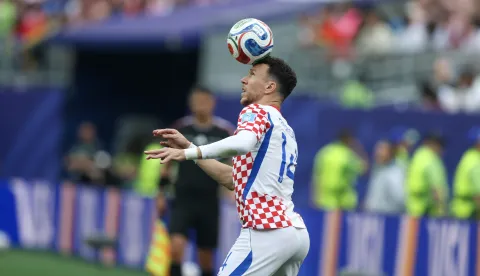 Philadelphia, 28.06.2026 - Utakmica trećeg kola skupine L Svjetskog nogometnog prvenstva Hrvatska - Gana na Lincoln Financial Field stadionu u Philadelphiji. Na slici Ivan Peri&scaron;ić.foto HINA/ Daniel KASAP/ ds