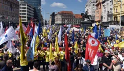Zagreb, 18.04.2026 (novosti) - prosvjed za vece placefoto Davor Kovacevicnovostii