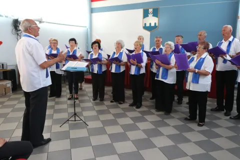 Osijek 29. 06. 2026, Dan GČ Gornji grad, polaganje vijenaca braniteljima i sugrađanima Trg Slobode kod Radijatora i na Tuđmanov spomenik. Svečana sjednica GČ Gornji grad. snimio GOJKO MITIĆ