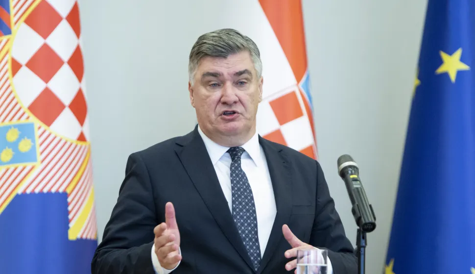 Zagreb, 30.06.2026. - Konferencija za medije predsjednika Zorana Milanovića. Na slici predsjednik Zoran Milanović.foto HINA/ Sa&scaron;a KOLJAN/ sk