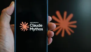 This photograph shows the logo of the AI assistant "Claude Mythos" built by the US artificial intelligence safety and research company Anthropic displayed on a smartphone's screen in Brussels on June 10, 2026. (Photo by Nicolas TUCAT/AFP)
