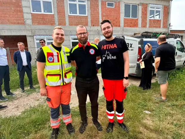 Obilazak zgrade Hitne u izgradnji u Županji, srpanj 2026.foto: VSŽ