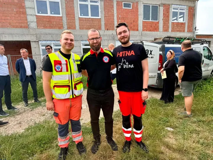 Obilazak zgrade Hitne u izgradnji u Županji, srpanj 2026.foto: VSŽ