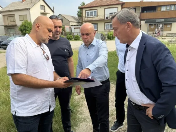 Obilazak zgrade Hitne u izgradnji u Županji, srpanj 2026.foto: VSŽ
