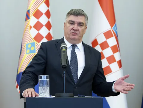 Zagreb, 30.06.2026. - Konferencija za medije predsjednika Zorana Milanovića. Na slici predsjednik Zoran Milanović.foto HINA/ Sa&scaron;a KOLJAN/ sk