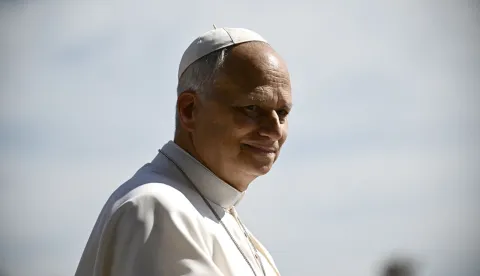 (FILES) Pope Leo XIV arrives for the weekly general audience at St Peter's Square in The Vatican on June 24, 2026. The Vatican on July 2, 2026 excommunicated six bishops from the ultraconservative Society of St Pius X and said any lay believers who "formally adhere" to the group would suffer the same fate. The Vatican decree comes a day after the traditionalist breakaway group consecrated four new bishops, defying a plea from Pope Leo XIV not to do so. (Photo by Filippo MONTEFORTE/AFP)