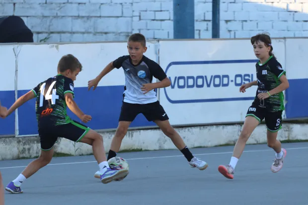 Osijek, 03. 07.. 2026, Igrali&scaron;te na Zelenom polju, Olimpija, mali nogomet, Tri kornera penal, turnir, LIM FIN Alpha servis - LIO Tigrići.snimio GOJKO MITIĆ