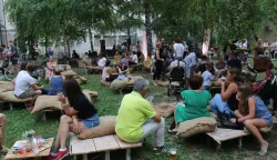 OSIJEK, 26. 07. 2019, 2. OSJEČKA LJETNA NOĆTrg A. Starčevića (sajam, glazba), Vinska muica (Feniks), Prolaz Matice hrvatske (In Da Sofa),Prolaz F. Kreme (klapa Zrinski), Zimska luka (TS Kočije), Sakuntalin park...snimio GOJKO MITIĆ
