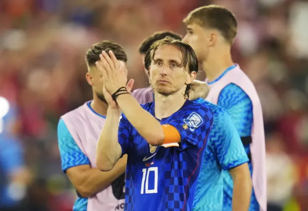 Croatia's Luka Modric (10) salutes the fans after losing to Portugal during the second half of a World Cup round of 32 soccer match, in Toronto on Thursday, July 2, 2026. THE CANADIAN PRESS/Chris Young Photo: CHRIS YOUNG/PRESS ASSOCIATION