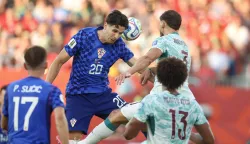 Torongo, 03.07.2026 - Utakmica 1/16 finala Svjetskog nogometnog prvenstva Portugal - Hrvatska u Torontu. Na slici Igor Matanović, Ruben Dias.foto HINA/ Daniel KASAP/ ds