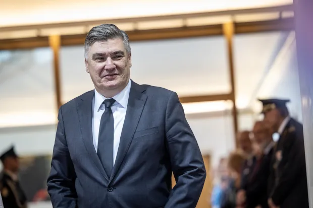 Zagreb, 2.7.2026 - Predsjednik Zoran Milanović (na slici) primio je Velikog Me&scaron;tra Suverenog malte&scaron;kog reda Fra' Johna Timothyja Dunlapa.Foto Hina/ Dario GRZELJ/ dag