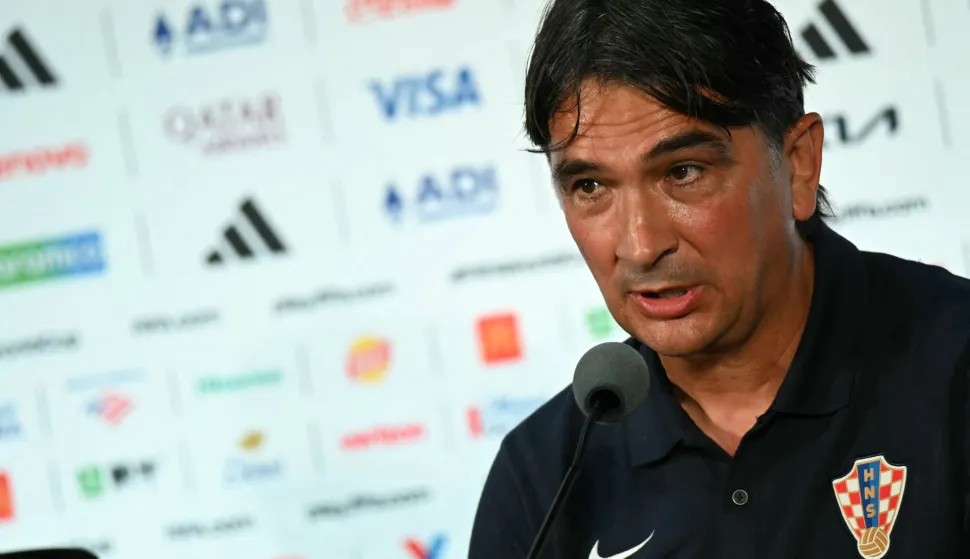 Croatia's head coach Zlatko Dalic gives a press conference at the Dallas Stadium in Arlington on June 16, 2026, on the eve of the 2026 World Cup Group L football match between England and Croatia. (Photo by Paul ELLIS/AFP)