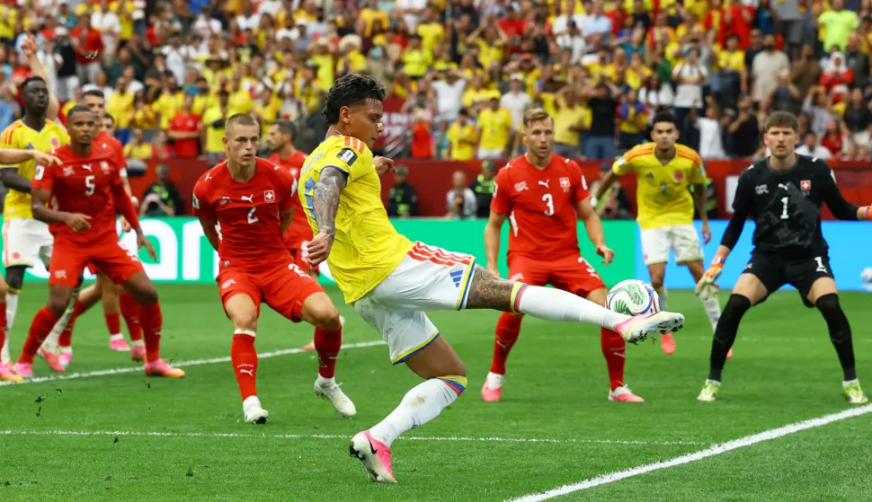 Soccer Football - FIFA World Cup 2026 - Round of 16 - Switzerland v Colombia - BC Place, Vancouver, Canada - July 7, 2026 Colombia's Richard Rios in action REUTERS/Albert Gea Photo: ALBERT GEA/REUTERS