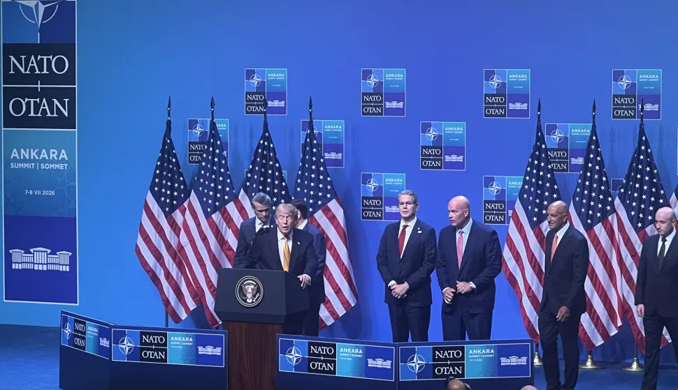 Ankara, 08.07.2026 - Konferencija za novinare ameri?kog predsjednika Donalda Trumpa u Ankari. foto HINA/ Slavko VUKADIN/ ik