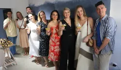 Osijek, 09. 07. 2026, Županijska 28. Otvorenje Malog art salona, vlasnica Marija Adrić Soldo, akademska slikarica.snimio GOJKO MITIĆ