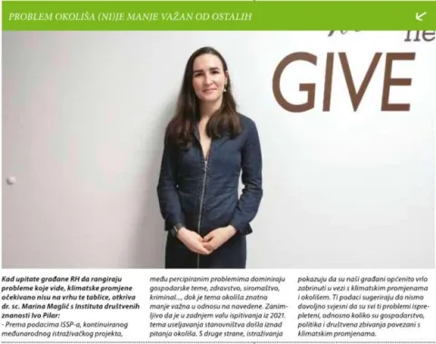 MAGAZINDr. sc. Marina Maglić o izazovima klimatskih promjena i utjecaju dru&scaron;tvenih mreža na percepciju javnosti - Institut dru&scaron;tvenih znanosti Ivo Pilar