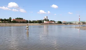 Osijek, 13. 07. 2026., Drava, rijeka Drava, nizak vodostaj, vodostajSNIMIO BRUNO JOBST