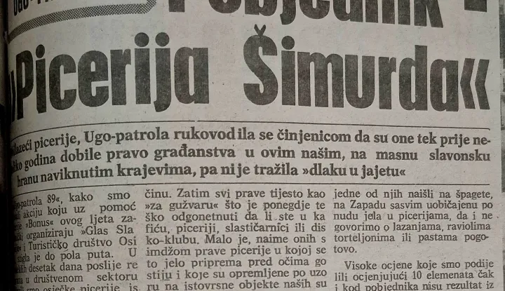 GLASOVA UGOPATROLAOBILAZILA PRVE PIZZERIJE