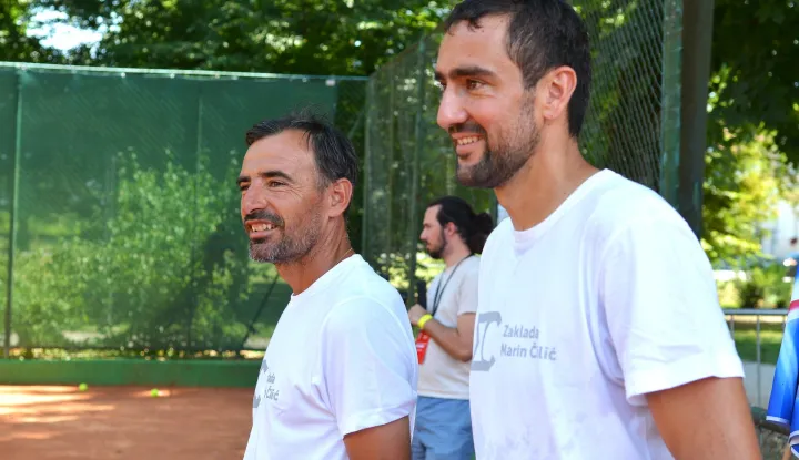Karlovac, 12.07. 2026. - U Karlovcu je danas održano četvrto izdanje humanitarno-sportskog projekta Gem Set Hrvatska, iza koje stoji Zaklada Marin Čilić.Na fotografiji Ivan Dodig i Marin Čilić. foto HINA/ Mladen VOLARIĆ/ tm