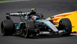 Mercedes' Italian driver Kimi Antonelli takes part in the second practice session at the Spa-Francorchamps circuit, in Spa, ahead of the Formula One Belgian Grand Prix, on July 17, 2026. (Photo by JOHN THYS/AFP)