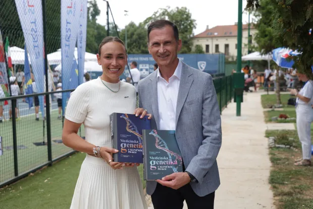 Osijek, 20. 07. 2026., Perivoj kralja Tomislava, Teniski tereni, first slam, Donna Vekić, press konferencija; konferencija za medije, Donna Vekić; Dragan PrimoracSNIMIO BRUNO JOBST