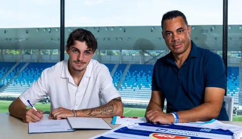 NK Osijek. Opus Arena. David Kalem (lijevo) i sportski direktor Kenneth Zandvliet