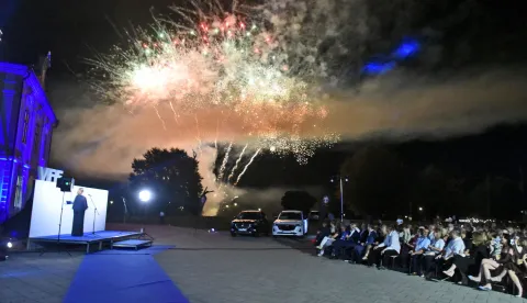 kultura...vukovar...24.08.2023.u perivoju dvorca eltz otvoren 17. vukovarski filmski festival-festival podunavskih zemalja;foto Gordan Panić