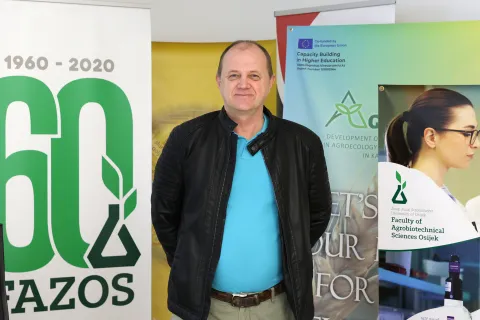 Osijek, 06. 03. 2024., FAZOS, zavrsna konferencija, konferencija o klimatskim promjenama, klimatske promjene, okrugli stol, proizvodnja, sinteticka hrana propast, opsanak humane civilizacije, Kresimir Kuterovac - panelistSNIMIO BRUNO JOBST