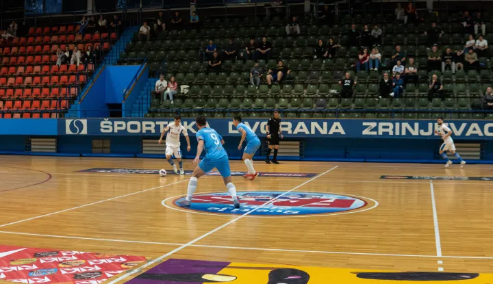 Osijek, 17. 4. 2026., Futsal Osijek Kandit - Vrgorac Pivac Supersport HMNLfustal; sport; Dvorana Zrinjevac