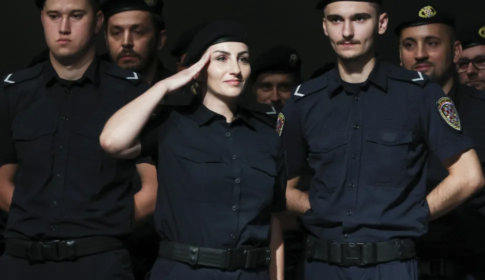 Zagreb, 24.07.2026. - Svečana prisega polaznika 56. i 57. tečaja za službenike pravosudne policije. foto HINA/ Lana SLIVAR DOMINIĆ/ lsd