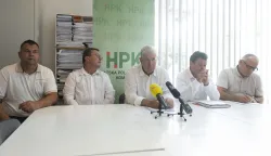 Zagreb, 27.07.2026 - Hrvatska poljoprivredna komora (HPK) na sjednici upravnog odbora raspravljano je o aktualnoj situaciji u hrvatskom poljoprivrednom sektoru, te problemima s kojima su suočeni poljoprivrednici, poput afričke svinjske kuge, stanju u sektoru ratarstva i cijeni p&scaron;enice, stanju u sektoru tova junadi itd. Nakon sjednice održana je konferencija za medije na kojoj su iznijeli zaključke. Na fotografiji Željko Mihelić.foto HINA/ Daniel KASAP/ dk