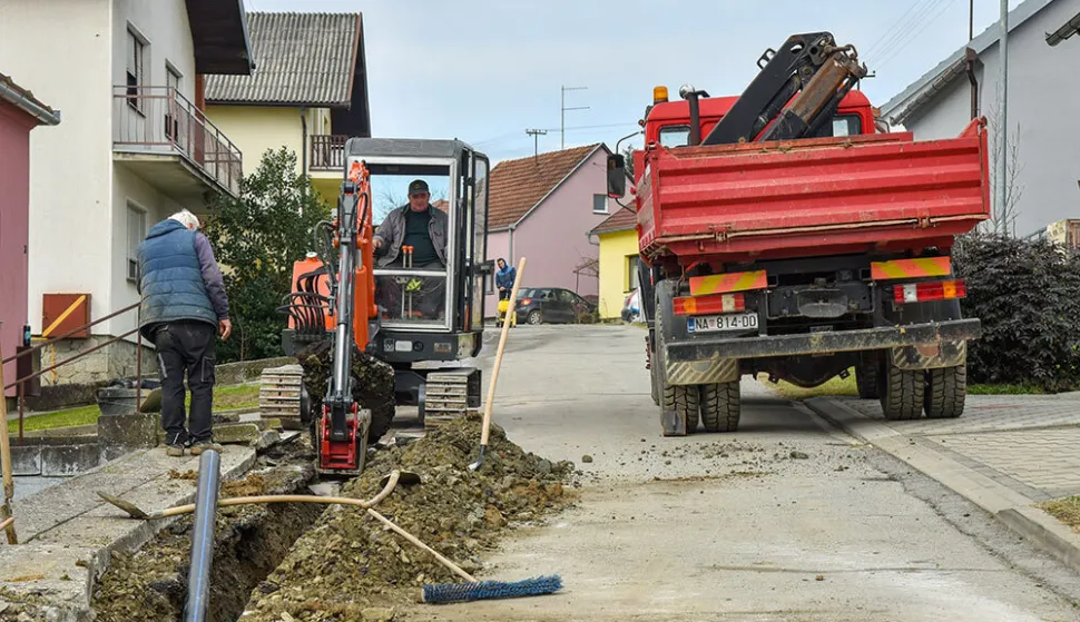 NA&Scaron;ICE - Radovi rekonstrukcije vodovoda u Gajevoj ulici u Na&scaron;icama, snimljeno u vfeljači 2024. Ustupljena fotografija