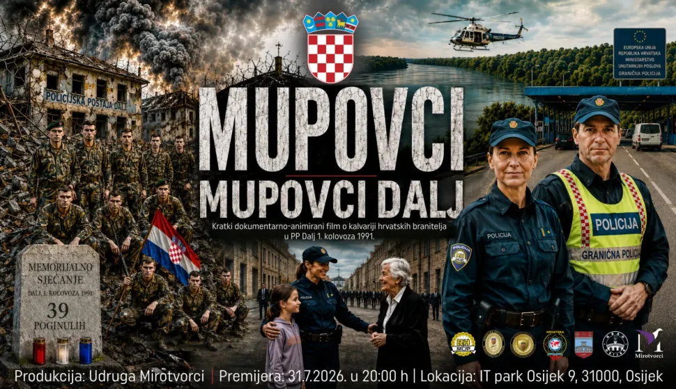 Film "Mupovci Dalj" čuva uspomenu na heroje koji su život dali za Hrvatsku
