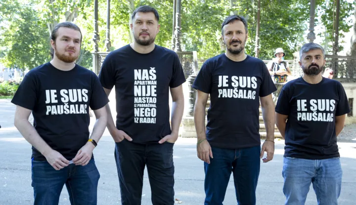 Zagreb, 29.07.2026. - Predstavnici Udruge Glas poduzetnika (UGP) na konferenciji za novinare iznjeli su stavove te udruge o vladinim antiinflacijskim mjerama i njihovu utjecaju na poduzetnike i građane, najavljenim poreznim izmjenama i drugim temama. Ujedno su najavili daljnje aktivnosti UGP-a, uključujući najavu prosvjeda. Na slici (D) Bruno Samardžić, (C) Vedran Tomić, (L) Filip Marić.foto HINA/ Sa&scaron;a KOLJAN/ sk
