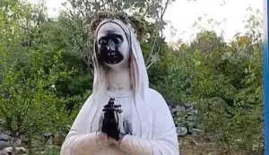 vandaliziranje dvaju molitvenih mjesta u Medugorju, na Podbrdu isarani kip Blazene Djevice MarijeMEĐUGORJE, 28. 7. 