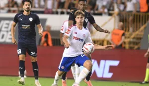 Split, 23.07.2026. - Prva utakmica 2. pretkola nogometne Europske lige Hajduk - Pafos. foto HINA/ Mario STRMOTIĆ/ ms