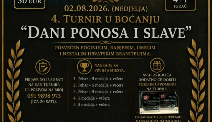 Udruga &ldquo;Izleti&scaron;te&rdquo; poziva na turnir u boćanju