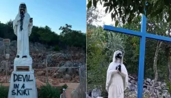 vandaliziranje dvaju molitvenih mjesta u Medugorju, u Podbrdu i na Plavom krizuMEĐUGORJE, 28. 7.