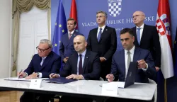 30.07.2026., Zagreb - Svecanost potpisivanja Sporazuma o razumijevanju izmedju Vlade Republike Hrvatske, Beretta Holding Grupe i financijskog investitora projektom izgradnje tvornice streljiva malog kalibra u Republici Hrvatskoj. Photo: Marko Seper/PIXSELL