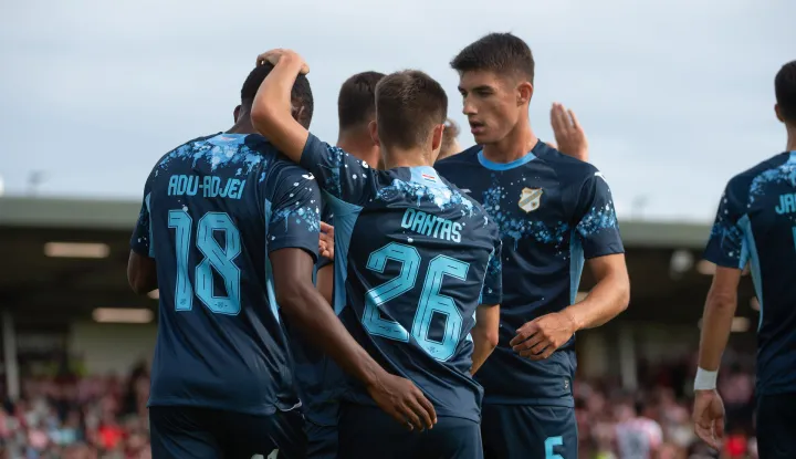29.07.2026., Derry, Sjeverna Irska - Utakmica 2. kola kvalifikacija UEFA Konferencijske lige HNK Rijeke protiv Derry Cityja. Photo: Vigo Mavrovic/HNK Rijeka/PIXSELL Photo: Vigo Mavrovic/HNK Rijeka/PIXSELL