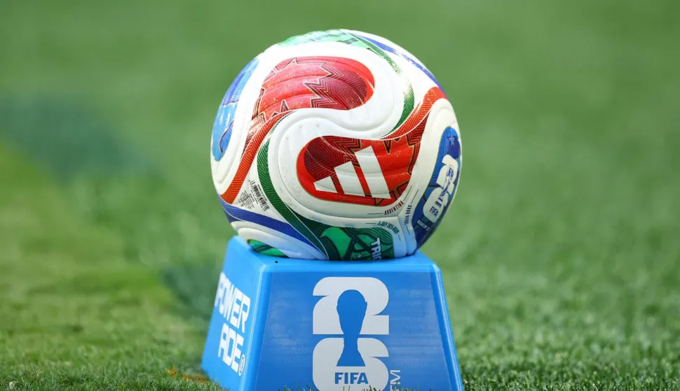 MIAMI GARDENS, FLORIDA - JULY 03: The adidas Trionda FIFA World Cup 2026 match ball is seen during the FIFA World Cup 2026 Round of 32 match between Argentina and Cabo Verde at Miami Stadium on July 03, 2026 in Miami Gardens, Florida. Robert Cianflone/Getty Images/AFP (Photo by ROBERT CIANFLONE/GETTY IMAGES NORTH AMERICA/Getty Images via AFP)