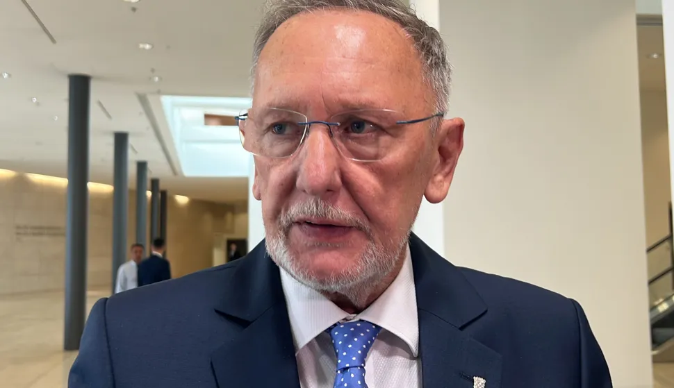 Luxembourg, 04.06.2026. - Ministri unutarnjih poslova država članica EU-a odobrili su u četvrtak u Luxembourgu okvir za provedbu strategije za droge u čemu Hrvatska postiže ozbiljne rezultate, rekao je ministar Davor Božinović. Na fotografiji Davor Božinović. foto HINA/ Slavko VUKADIN/ ml
