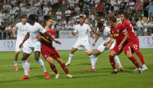 Rijeka, 02.08.2026. - u 1. kolu SuperSport Hrvatske nogometne lige na Rujevici su igrali HNK Rijeka i NK Rude&scaron;. foto HINA/ Miljenko KLEPAC/ mk