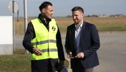 Klisa, 29. 10. 2025., Zračna luka Osijek, ZLO, Osijek airport, aerodrom, obilazak, Ivan Radić, Nata&scaron;a Trami&scaron;ak, radovi, rekonstrukcija, Tihomir Pejin; Ivan Radić SNIMIO BRUNO JOBST