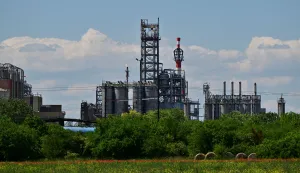 A view of the MOL petrochemical plant, where an explosion occurred, in Tiszaujvaros, Hungary, May 22, 2026. REUTERS/Marton Monus Photo: MARTON MONUS/REUTERS