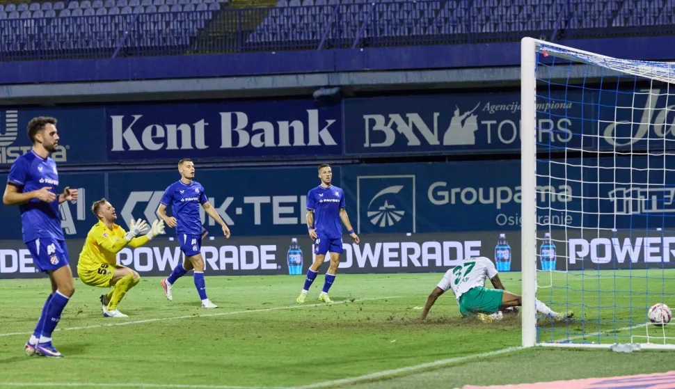 Velika Gorica, 04.08.2026. - Na stadionu Maksimir u Zagrebu odigrana je prva utakmica 3. pretkola nogometne Lige prvaka između Dinama i Kauno Žalgirisa.Na fotografiji Tomas &Scaron;vedkauskas (55).foto HINA/ Edvard &Scaron;U&Scaron;AK /es