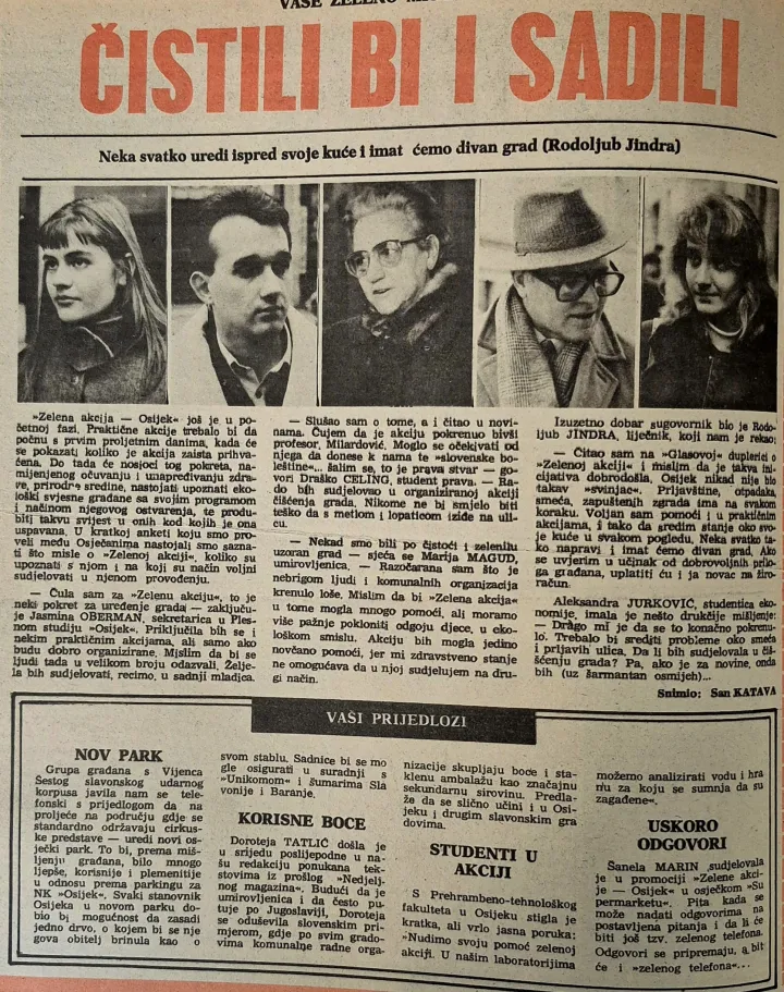 O čistoći grada OsijekaOsamdesete su bile godine...Arhiva GS